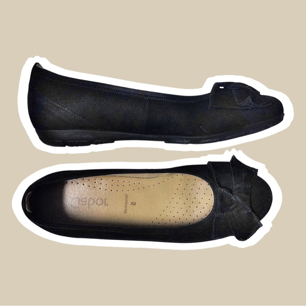 GABOR redshank bow suede ballet flats - Picture 2 of 10